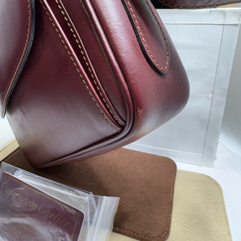 Cartier Burgundy Leather Crossbody Bag - Picture 7 of 16